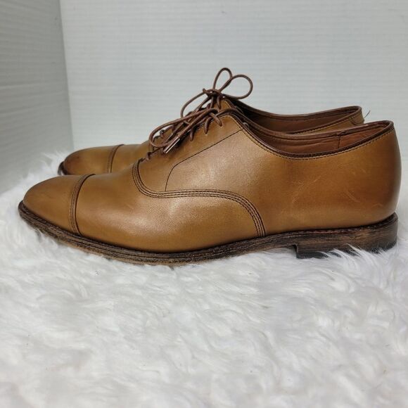 Allen Edmonds "Park Avenue" Men's Shoes Size 11.5 D Cap Toe Oxfords Walnut - Picture 3 of 11